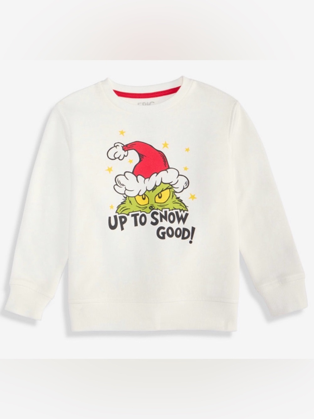 🎄Epic Threads Kids' Grinch Holiday Sweatshirt - "Up to Snow Good!" Size 3T